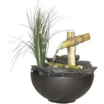 tabletop fountain from bamboo