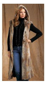 full length faux fur vest