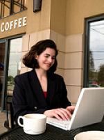 woman shopping online