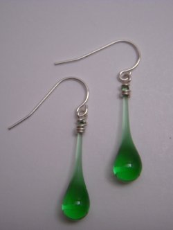 brown recycled glass earrings