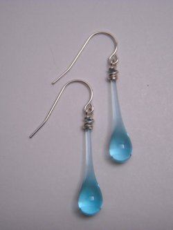 recycled glass earrings